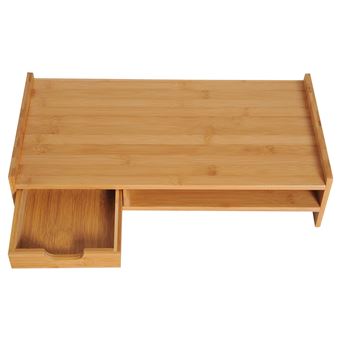 Suporte para Monitor HomCom | 49x25,5x11,5cm | Bambu - 1