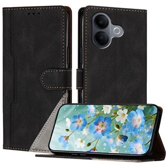 Capa FOXDOCK para VIVO V60 Lite | Fecho Magnético | Pele TPU Macia | 3 Compartimentos para Cartões | Função de Suporte | Preto - 1