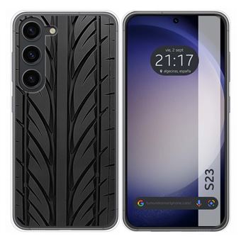 Capa Tumundosmartphone de Silicone para Samsung Galaxy S23 5G desenhos de design de pneus - 1
