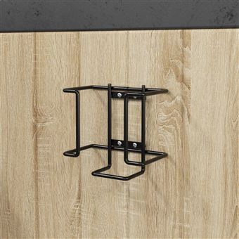 Suporte para bloco de sal vidaXL | Aço preto - 1