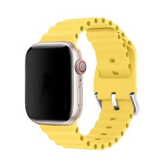 Bracelete Silicone Ondulada GIFT4ME para Apple Watch Series 9 - 41mm | Amarelo - 1