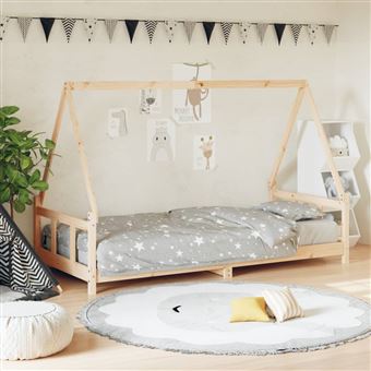 Estrutura de cama infantil vidaXL | 90x200 cm pinho maciço - 1