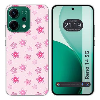Capa Tumundosmartphone de silicone para Oppo Reno 14 5G | desenhos de flores - 1