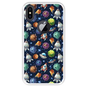 Capa Tpu Hapdey para Iphone X - Xs | Design Invasão Espacial - Transparente