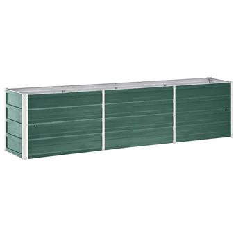 Canteiro elevado de Jardim vidaXL | Aço Galvanizado | 240x40x45 cm | verde - 1