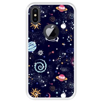 Capa Tpu Hapdey para Iphone X - Xs | Design Padrão de Constelação | Galáxia 2 - Transparente