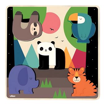 Puzzle Sonoro Vilac | Animais da Selva - 1