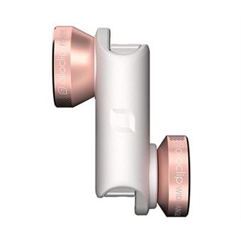 Objetivas Ollloclip Combo | 4 em 1 | iPhone 6/6S/6Plus/6SPlus - Rose Gold/Branco - 1