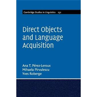 Direct Objects And Language Acquisition - 1