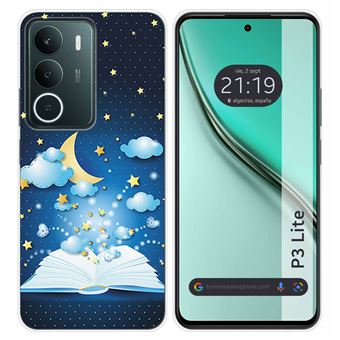 Capa Tumundosmartphone de silicone para Realme P3 lite com estampa de livro de histórias e desenhos - 1