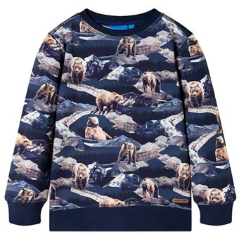 Sweatshirt para criança | vidaXL | azul-marinho 104 | 3 a 4 anos - 1