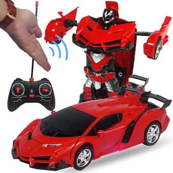 Carro Transformers Zhishang 1:18 para Crianças e Adultos | 2.4GHz | Controlo Remoto Indutivo | Bateria - Vermelho - 1