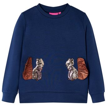 Sweatshirt para criança | vidaXL | azul-marinho 104 | 3 a 4 anos - 1