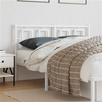 Cabeceira de cama vidaXL | 140 cm | metal branco - 1