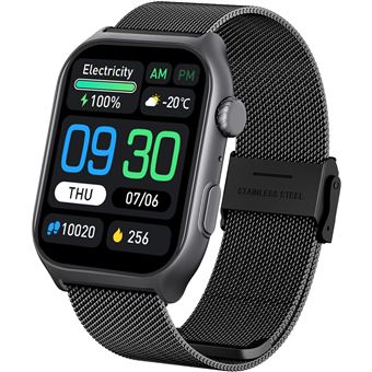 Smartwatch CHRONUS | 2,0" | IP68 | Monitor FC | Sono | Pressão | 100+ Atividades | Preto - 1
