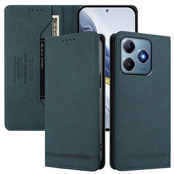 Capa FOXDOCK Tipo Carteira Flip para Realme Note 60 4G com Bloqueio RFID | Fecho Magnético | Pele PU  | Verde - 1