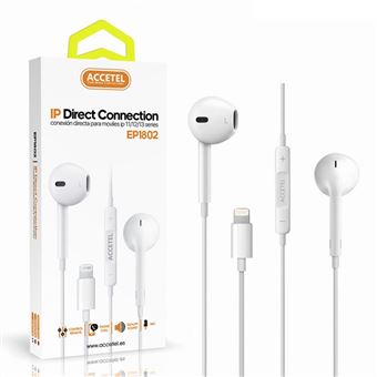 Auriculares com Fio Accetel EP1802 - Branco - 1