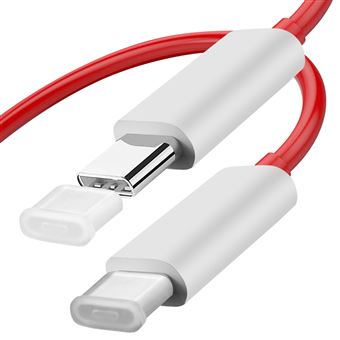 Cabo USB-C Oneplus | 6.5A | Warp Charge | 1 m - Vermelho - 1
