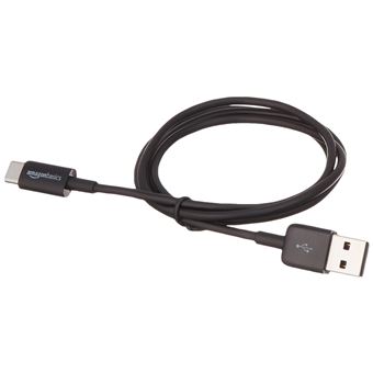 AmazonBasics L6LUC009-CS-R cabo USB 0,9 m 2.0 USB C USB A Preto