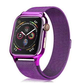 Bracelete Milanesa DAM com Estojo Rígido e Fecho Magnético Compatível com Apple Watch 44mm - Fúcsia - 1