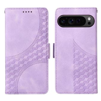 Capa FLOODKING para Google Pixel 9 Pro XL | Design Acolchoado | Couro PU Premium | Roxo - 1