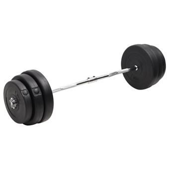 Barra curl com discos vidaXL | 90 kg - 1