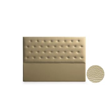 Cabeceira Estofada Moonia Ferrara Pele Sintética | 170 X 120 X 8 cm | Dourado - 1