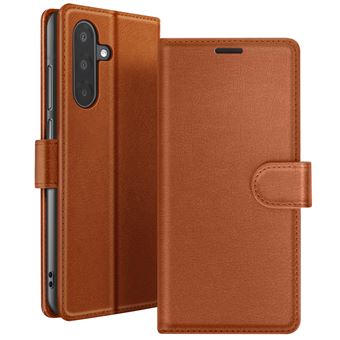 Capa com aba Zanaé para Samsung Galaxy A17 | Couro | Castanho - 1