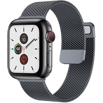 Bracelete malha em aço milanesa Antiimpacto para Apple Watch Series 10 42mm | Cinzento Espacial - 1