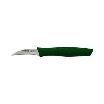 Faca de Descascar Arcos Nova 188321 Nitrum Inox e Punho de Polipropileno Verde Folha 6 cm - 1