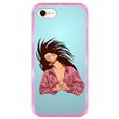 Capa Hapdey para iPhone 7 - 8 Design Hair Flip em Silicone Flexível e TPU Cor-de-Rosa