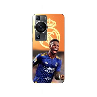 Capa Maniacase para Huawei P60 | Vini Jr Papel de Parede Do Real Madrid Azul e Amarelo - 1