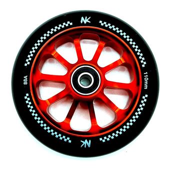 Roda Racing Nokaic para Scooter Trotinete Freestyle | 110mm - Preto/Vermelho - 1