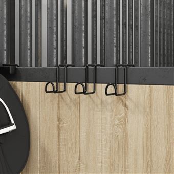 Suportes de brida vidaXL | 3 Peças | aço preto - 1