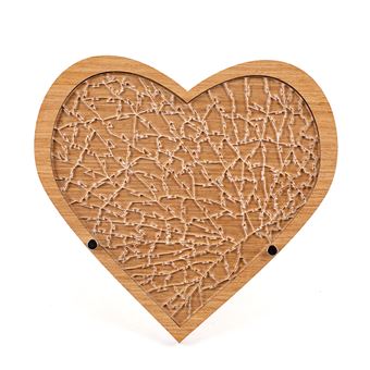 Quebra-cabeça moldura DAM | madeira | Coração | Castanho - 1