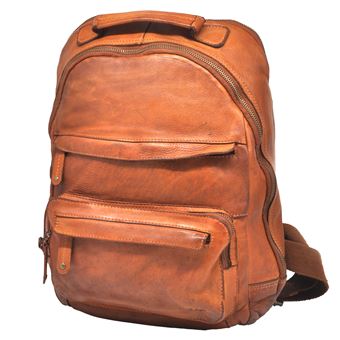 Mochila em Pele Genuína MP OSLO C260018 em Conhaque - 1