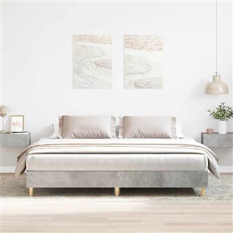 Estrutura de cama sem colchão vidaXL | 160x200cm | cinza cimento - 1