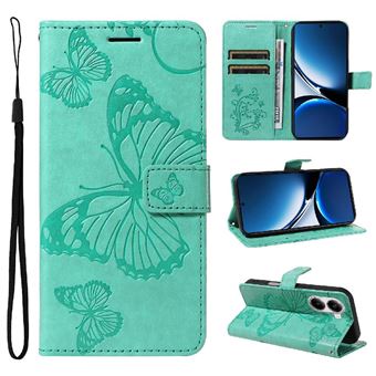 Capa ZURSANA para Xiaomi POCO X7 Pro 5G | Tipo Borboleta em Pele PU | Porta-Cartões Magnético | Verde - 1