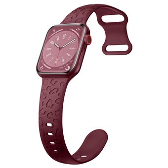 Bracelete Desportiva Arzopa® para Apple Watch Series 8/7/6/5/4/3/2/SE | 42mm/44mm/45 mm | Estampagem de Leopardo | Vermelho - 1