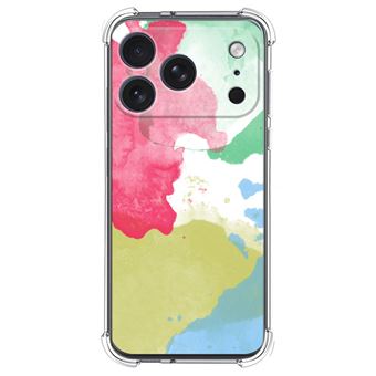 Capa Tumundosmartphone de silicone à prova de choque para iPhone 17 Pro (6.3) | Design em aquarela 02 desenhos - 1