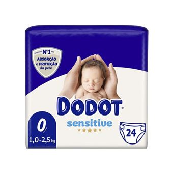 Fraldas Dodot Sensitive TAM: 0 | 1/2,5kg | 24 Unidades - 1
