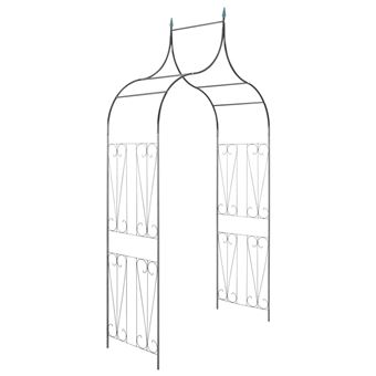 Arco de Jardim vidaXL Desenho Trepadeiras com Espigões - 1