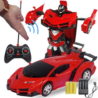 Carro Transformers Zhishang 1:18 para Crianças e Adultos | 2.4GHz | Telecomando Indutivo | Recarregável - Vermelho - 1
