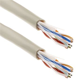 Bobina de Cabo de Rede BeMatik LAN UTP Categoria Cat.6 24AWG Rígido Cca 100m Cinza - 1
