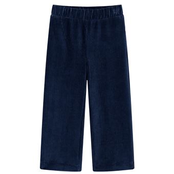 Calças para criança | vidaXL | bombazina azul-marinho 104 | 3 a 4 anos - 1