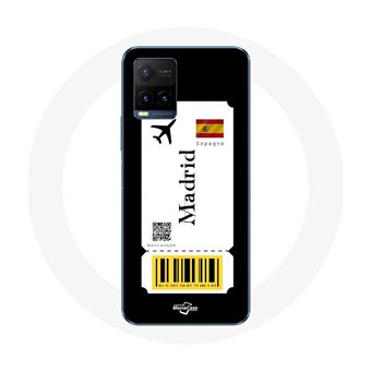 Capa Maniacase para paravivo Y21S 2021 / Y21 2021 Bilhete de Avião Madri, Espanha - 1