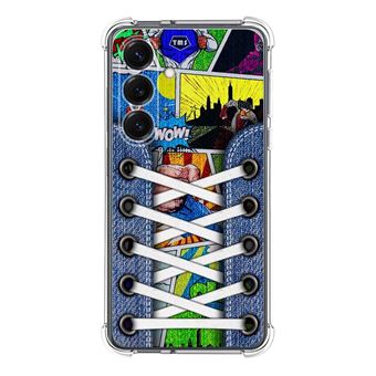 Capa TUMUNDOSMARTPHONE de silicone à prova de choque para Samsung Galaxy S25 5G Sneakers Design 14 Desenhos - 1