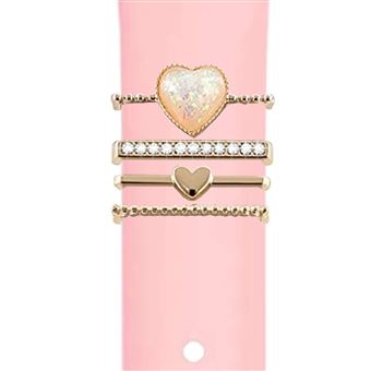 Bracelete Antiimpacto para Xiaomi Haylou Solar LS02 | Pulseira com adorno Crystal Rosa - 1