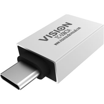 cabo de interface/adaptador de género Vision TC-USBC3A  USB-A USB-C Branco - 1