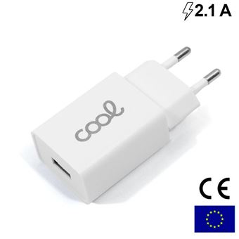 Carregador COOL Vermelho Universal Entrada 1 x USB 2.1 Amps Branco - 1
